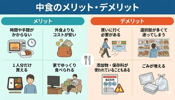 中食のメリット・デメリットの画像