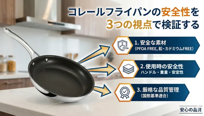 コレールフライパンの安全性を3つの視点で検証するのアイキャッチ画像