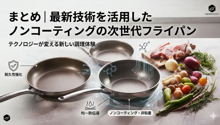 コレールのフライパンと野菜がキッチンカウンターに乗った画像