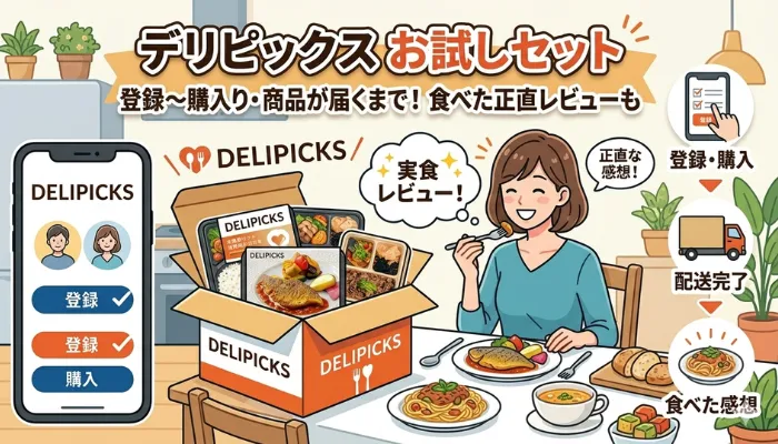 デリピックスお試しセット・登録〜購入・商品が届くまでのアイキャッチ画像