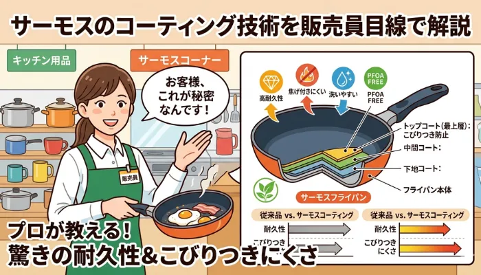 サーモスのコーティング技術を販売員目線で解説のアイキャッチ画像