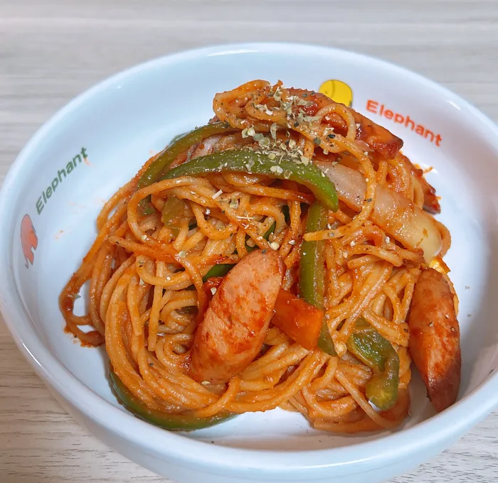 ゼンブヌードルで作ったナポリタン