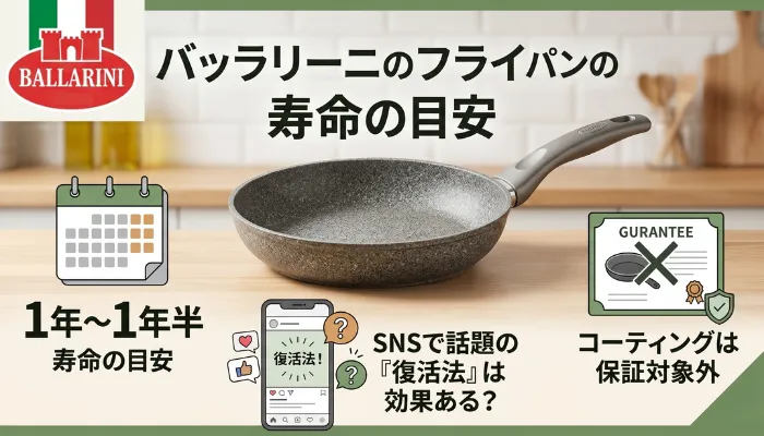 バッラリーニフライパンの寿命の目安