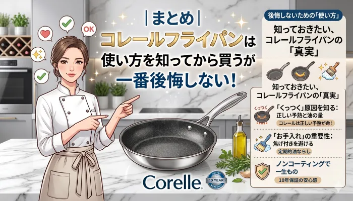コレールフライパンは使い方を知ってから買うが一番後悔しない！