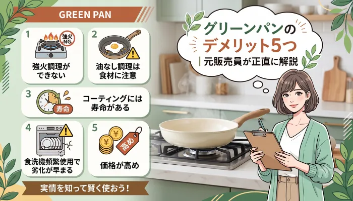グリーンパンデメリット5つ