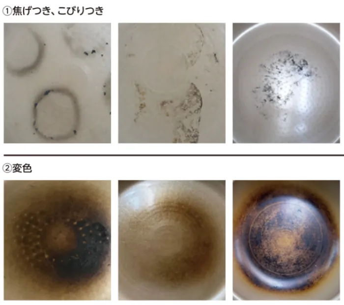エバークックの焦げ、変色