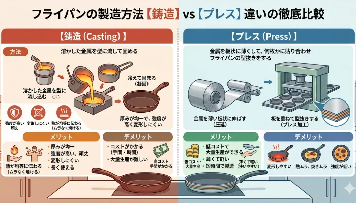 鋳造とプレスの違い