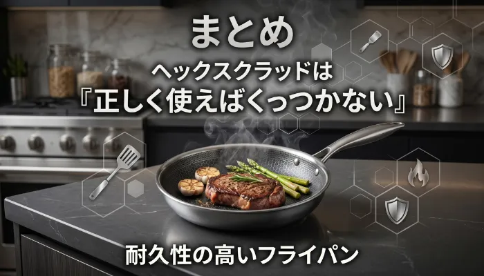 まとめ・ヘックスクラッドは正しく使えばくっつかない