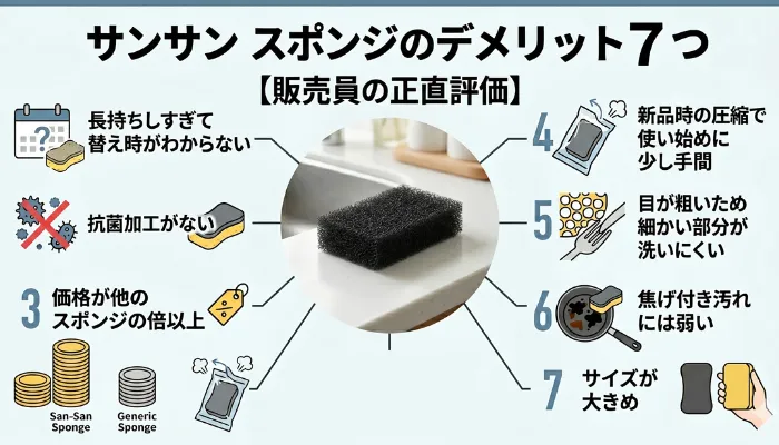 サンサンスポンジのデメリット7つ