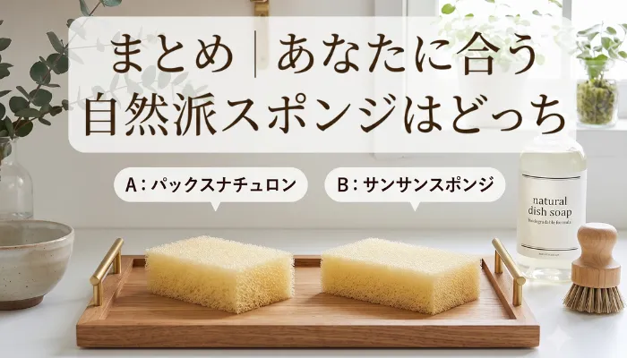まとめ|あなたに合う自然派スポンジはどっち