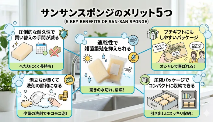 サンサンスポンジのメリット5つ