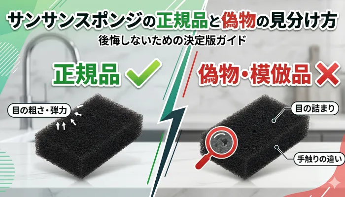 サンサンスポンジの正規品と偽物の見分け方