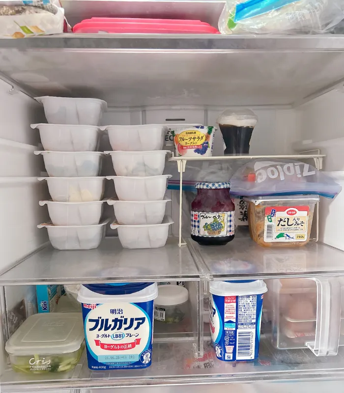 ツクリオ4人前×3食を冷蔵庫に入れた