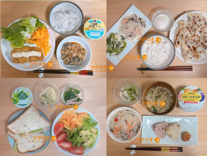 ツクリオを食卓に並べた