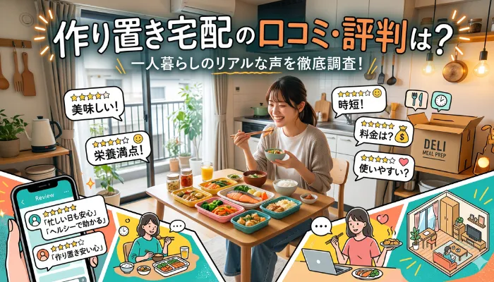 作り置き宅配の口コミ・評判は?