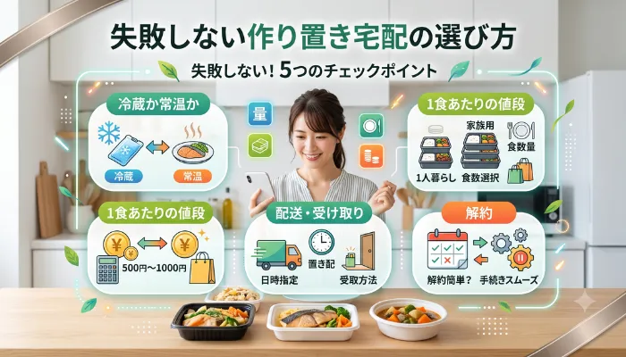 失敗しない作り置き宅配の選び方