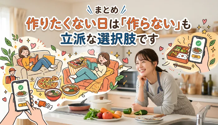まとめ|作りたくない日は「作らない」も立派な選択肢です