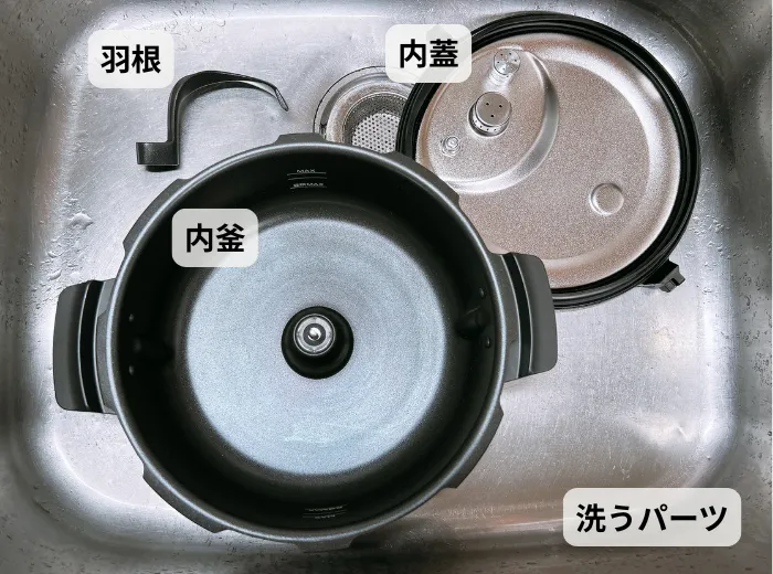 ビストロの洗うパーツ