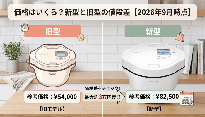 価格はいくら?新型と旧型の値段差【2026年9月時点】