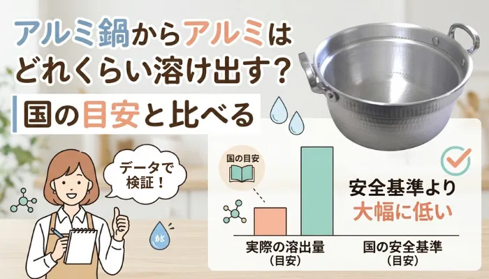 アルミ鍋からアルミはどれくらい溶け出す？｜国の目安と比べる