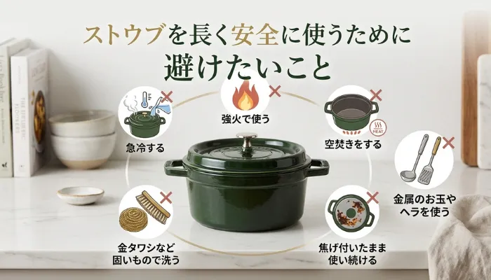 ストウブを長く安全に使うために避けたいこと